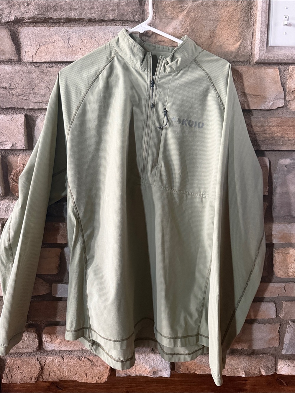 KUIU Sage Green Lightweight Half-Zip Shirt Jacket